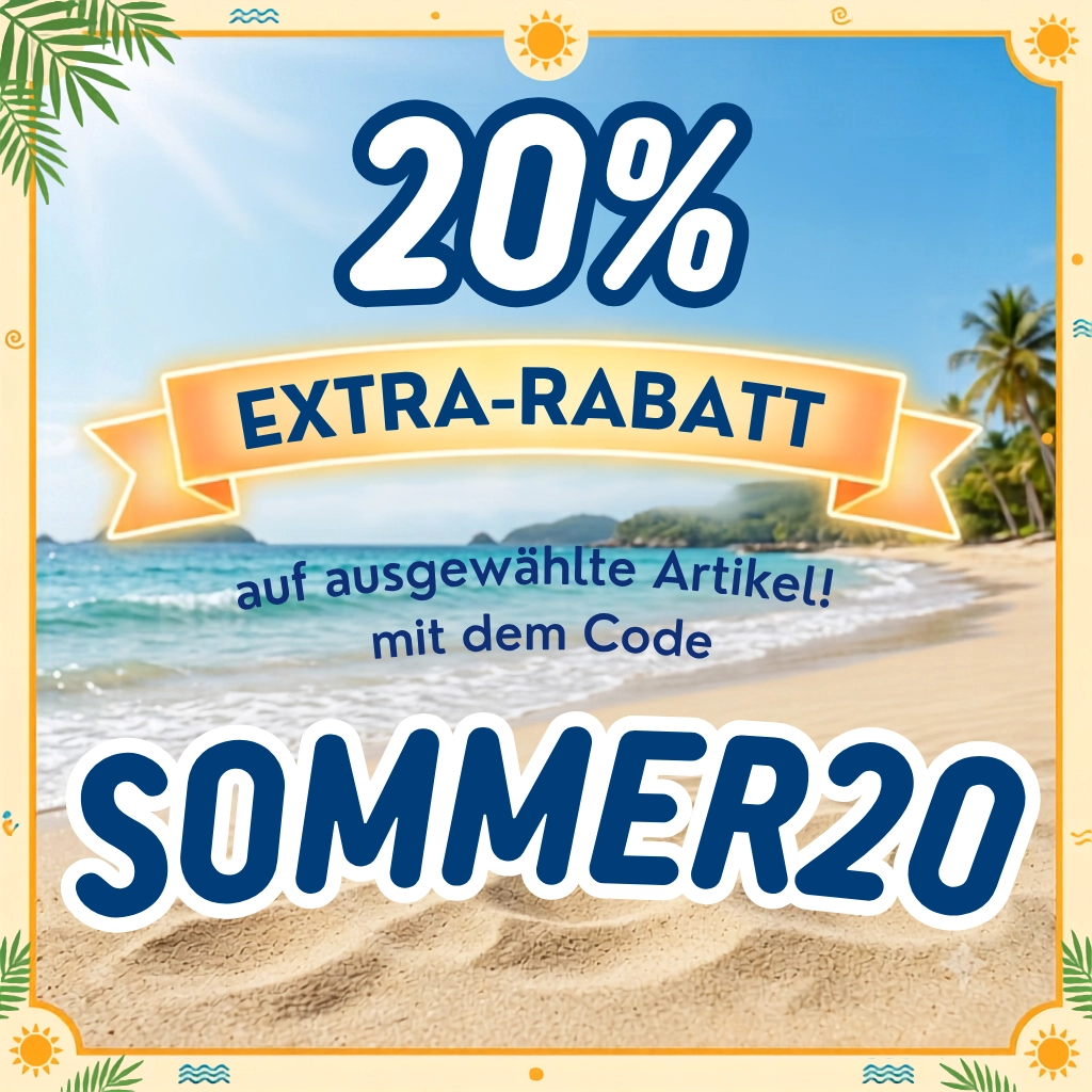 Sommerferien Special | 20% Extra Rabatt mit dem Code Sommer 20