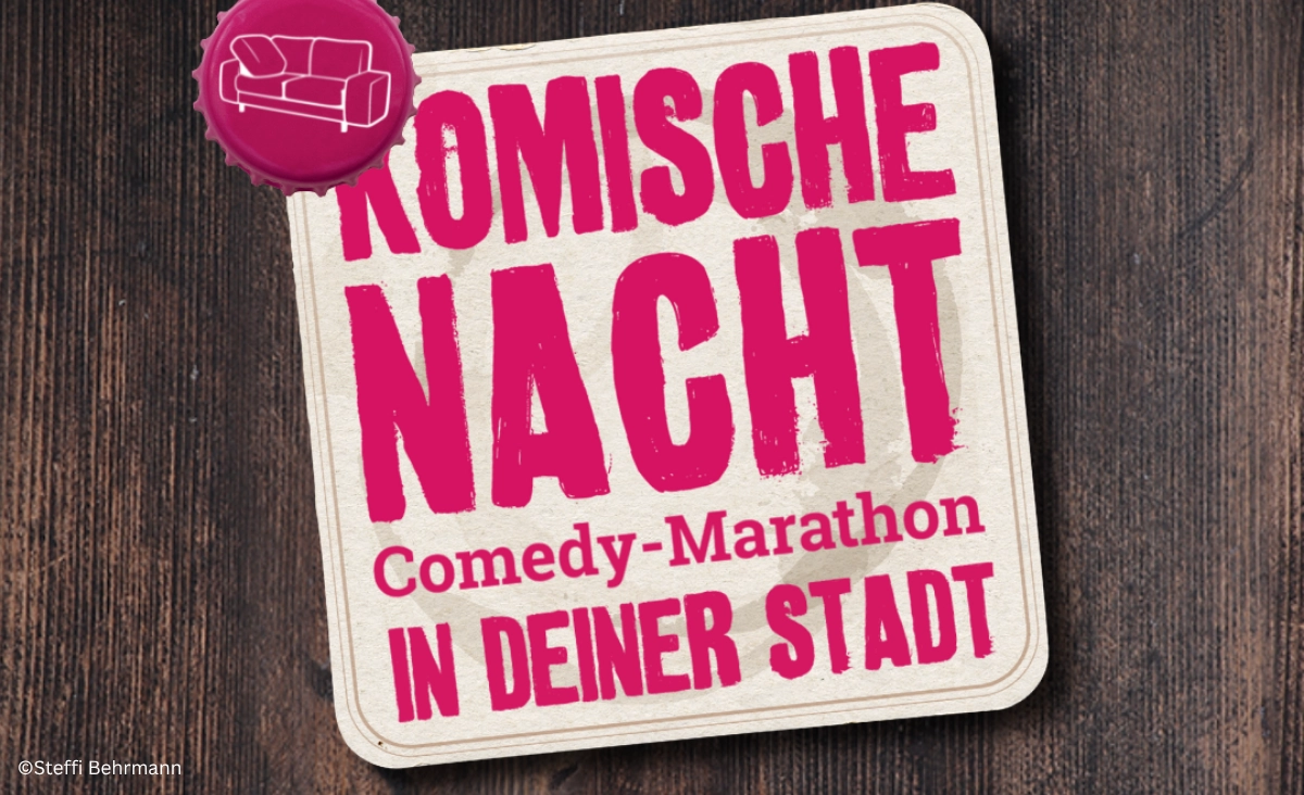 Plakat des Comedy-Marathon "Komische Nacht" in deiner Stadt.