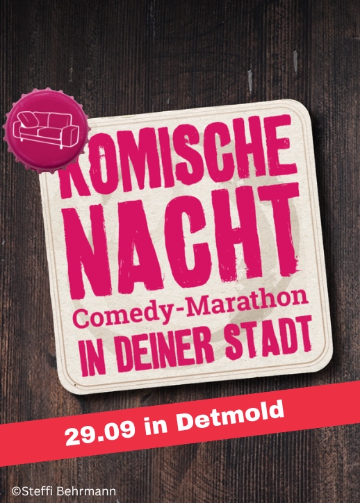 Plakat des Comedy-Marathon "Komische Nacht" in deiner Stadt.
